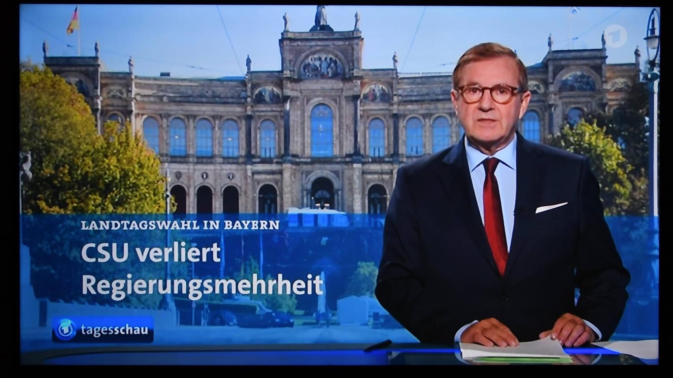 Ausschnitt aus der Tagesschau in der ARD: Die öffentlich-rechtlichen Sender fordern eine Erhöhung des Rundfunkbeitrags.