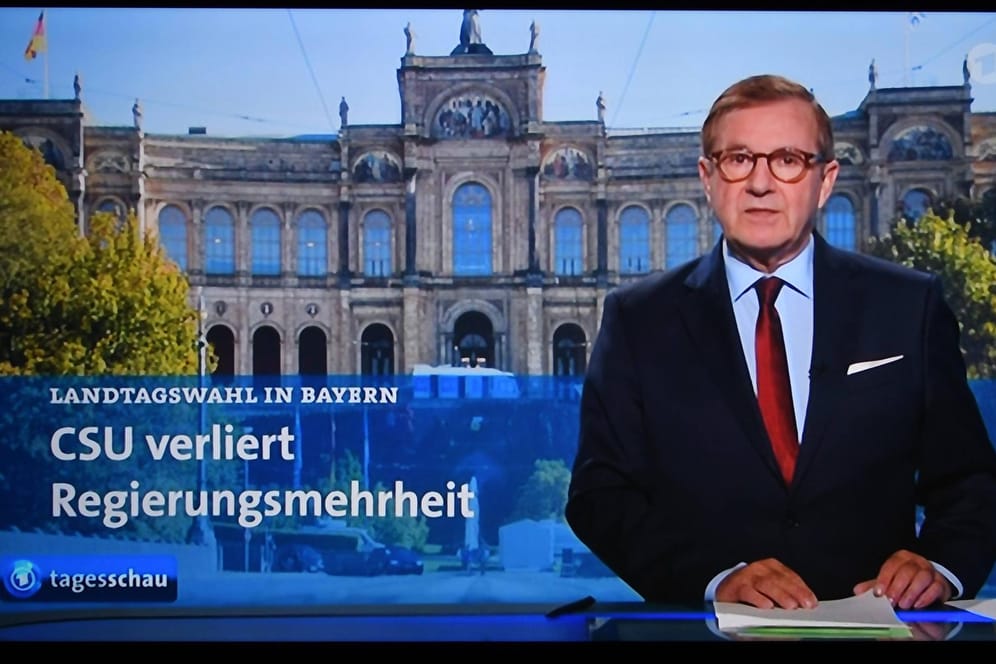 Ausschnitt aus der Tagesschau in der ARD: Die öffentlich-rechtlichen Sender fordern eine Erhöhung des Rundfunkbeitrags.