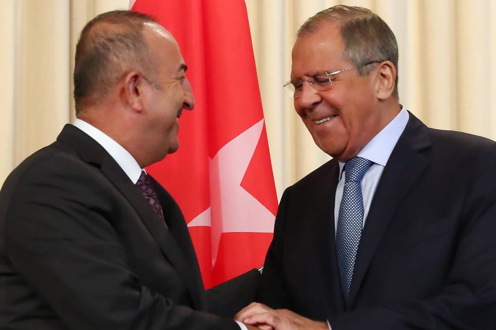 August 2018: Sergej Lawrow und Mevlut Cavusoglu treffen sich in Moskau.