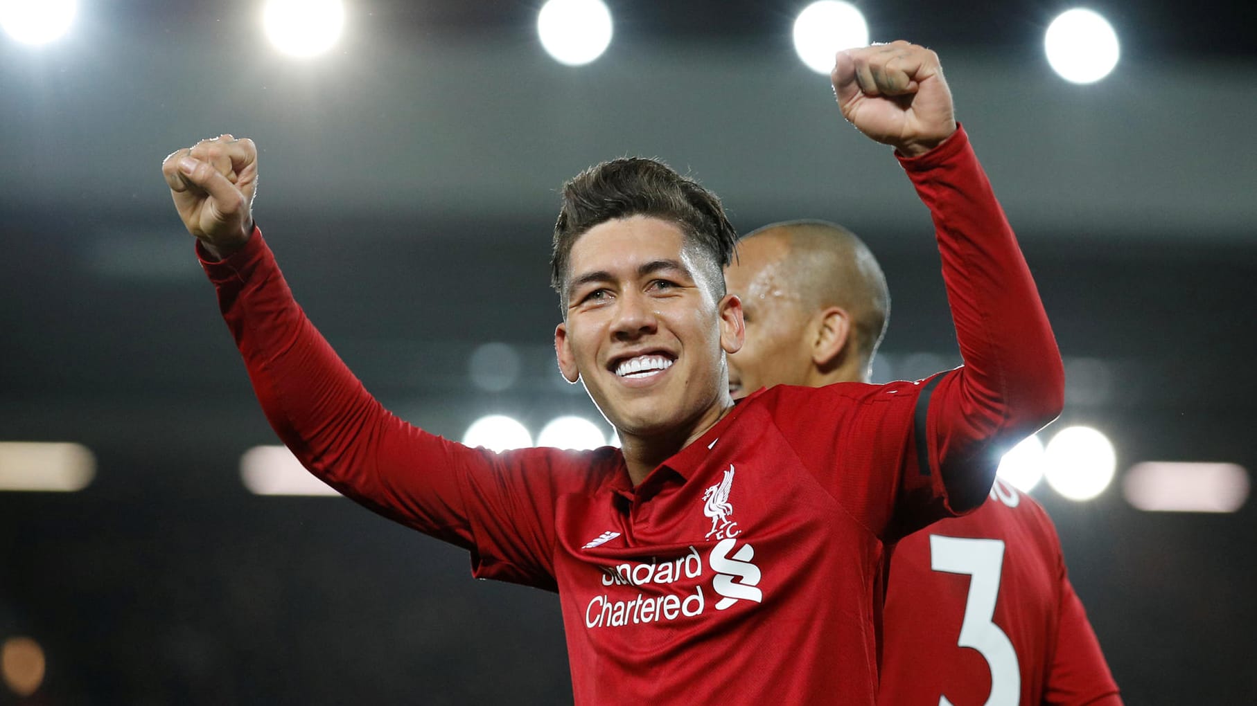 Jubel bei Roberto Firmino: Dem Brasilianer gelingt gegen Arsenal sein erster Dreierpack in der Premier League.