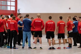 Training der deutschen Handball- Nationalmannschaft in Barsinghausen.