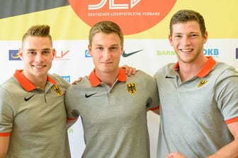 Die Speerwerfer Johannes Vetter, Thomas Röhler und Andreas Hofmann (l-r) wollen bei der WM für Furore sorgen.