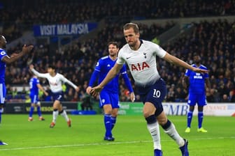 Harry Kane hat Tottenham gegen Cardiff in Führung geschossen.