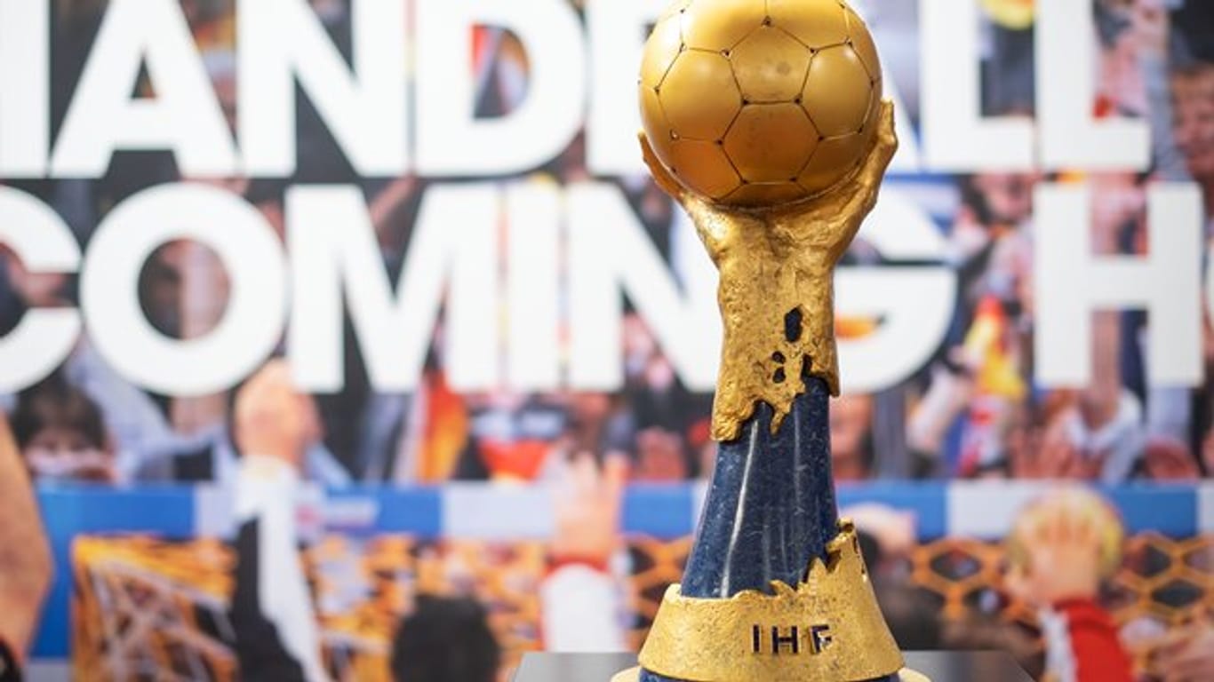 Das Objekt der Begierde: Der WM-Pokal der Handball-Weltmeisterschaft 2019.