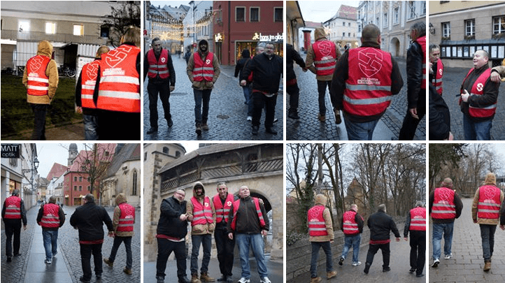 PR-Erfolg: Ein Ausflug von NPD-Anhängern nach Amberg ging plötzlich als "Bürgerwehr" groß durch die Medien. Dazu hatte die NPD nur Bilder posten müssen.