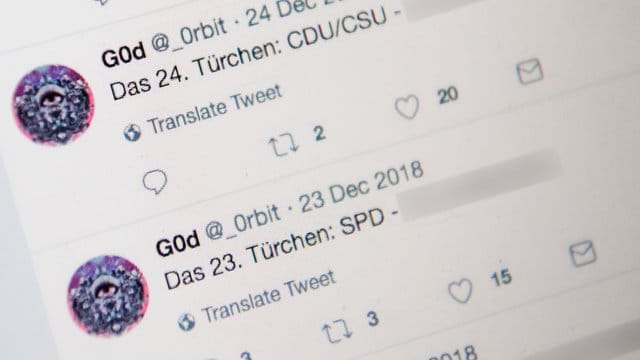 Von diesem Profil beim sozialen Netzwerk Twitter wurde auf die gestohlenen Daten von Politikern verlinkt.