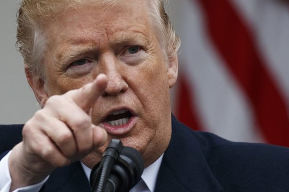 Donald Trump am Freitag nach einem Gespräch mit führenden Kongressmitgliedern über die Grenzsicherheit der USA.