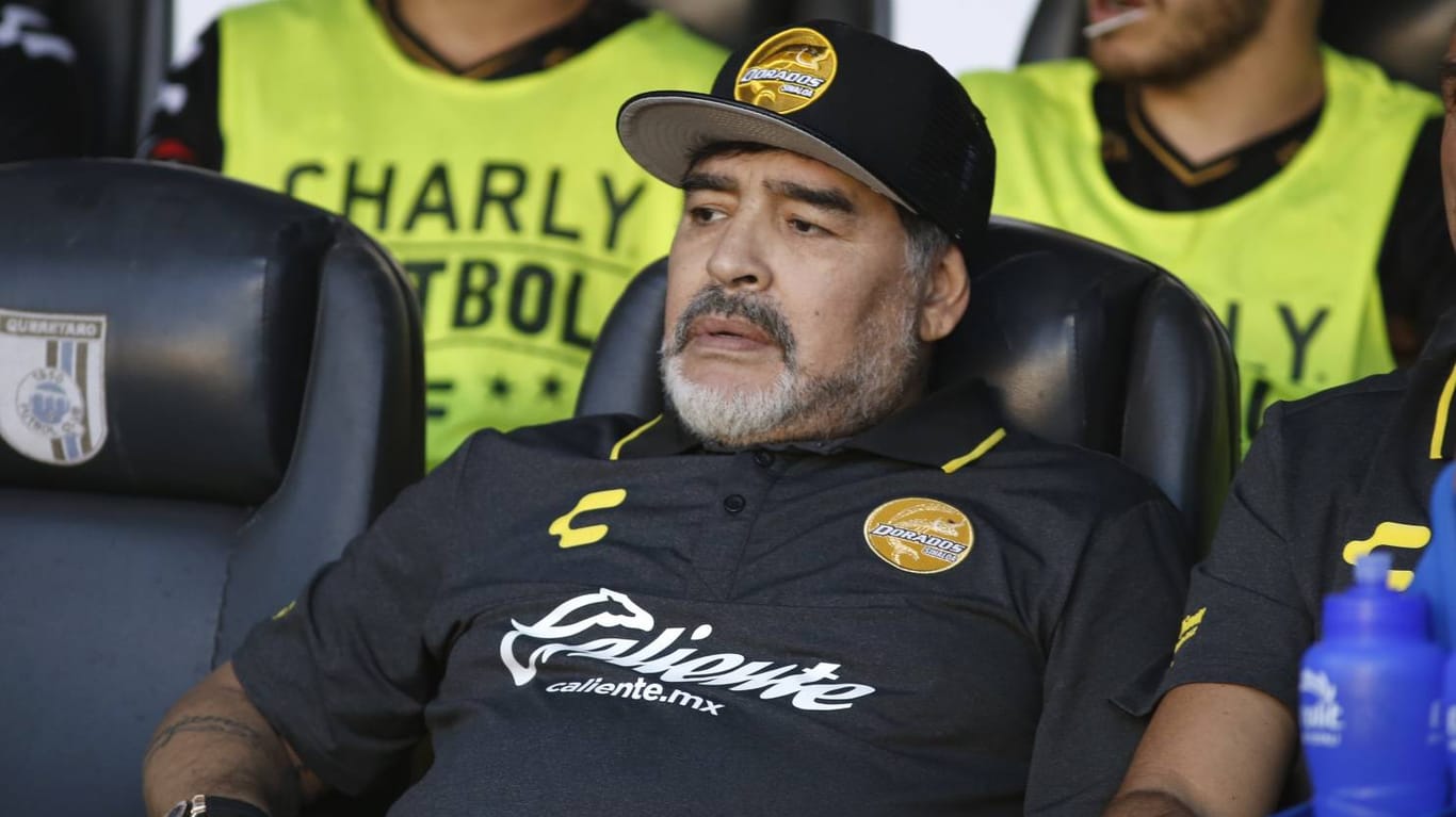 In Kürze wieder auf der Trainerbank: Diego Maradona verpasste den Trainingsauftakt seines Klubs Dorados de Sinaloa.