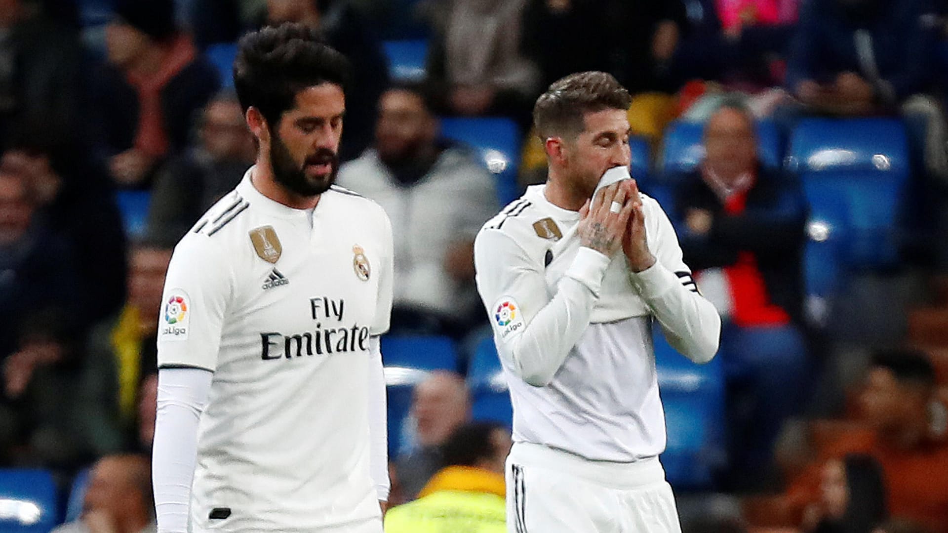 Isco (links) und Sergio Ramos sind nach der Niederlage bedient.