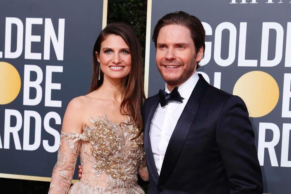 Bei den Golden Globes 2019: Felicitas Rombold und Daniel Brühl.