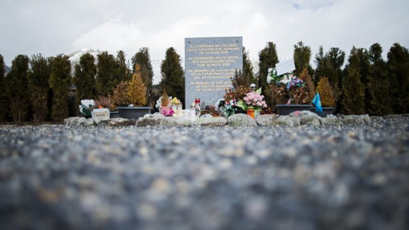 Die Gedenkstätte in Frankreich für die Opfer des Flugzeugabsturzes des Germanwings Fluges 4U 9525.