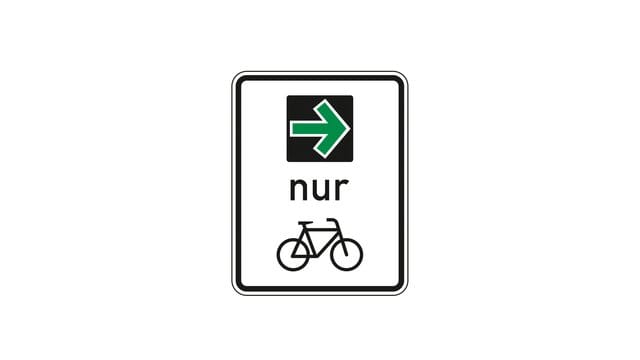 Pilotversuch: Der grüne Pfeil nur für Radfahrer könnte ab 2020 eingeführt werden.