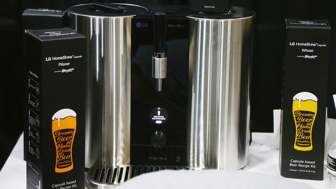 Die Homebrew-Maschine von LG: Mit dem Gerät können Verbraucher ihr eigenes Bier Zuhause brauen.