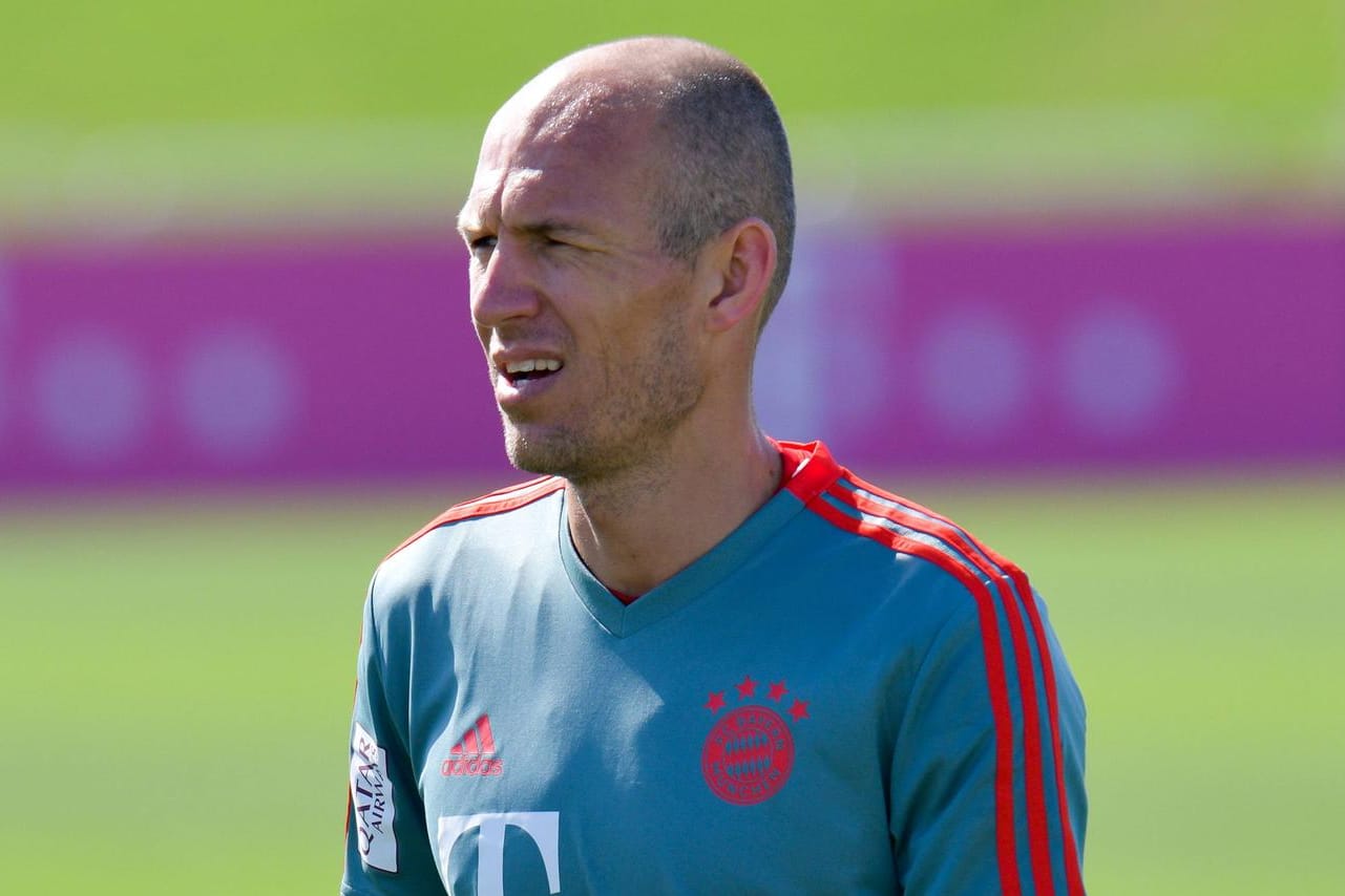 Arjen Robben beim Trainingslager in Doha.