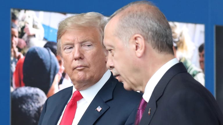 US-Präsident Donald Trump und der türkische Präsident Recep Erdogan: Erdogan will diese Woche den Nationalen Sicherheitsberater von US-Präsident Donald Trump, John Bolton, treffen.