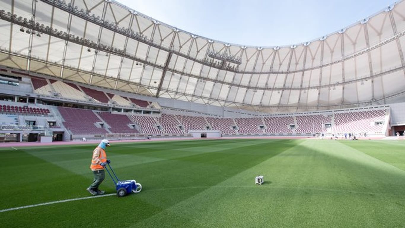 Noch leer: Das WM-Stadion Khalifa International in Katar.
