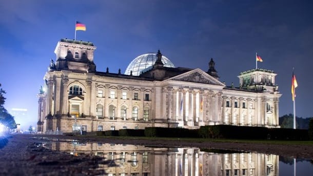 Bundestag im Reichstag in Berlin.