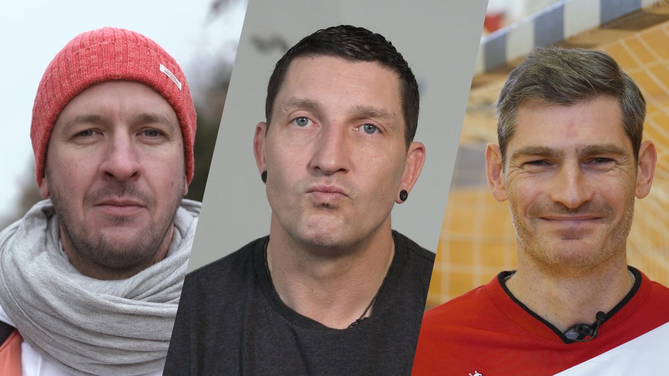 Pascal Hens (l.), Stefan Kretzschmar (m.) und Henning Fritz: Drei Legenden des Handball-Sports.