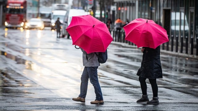 Wind und Regen in Frankfurt/Main