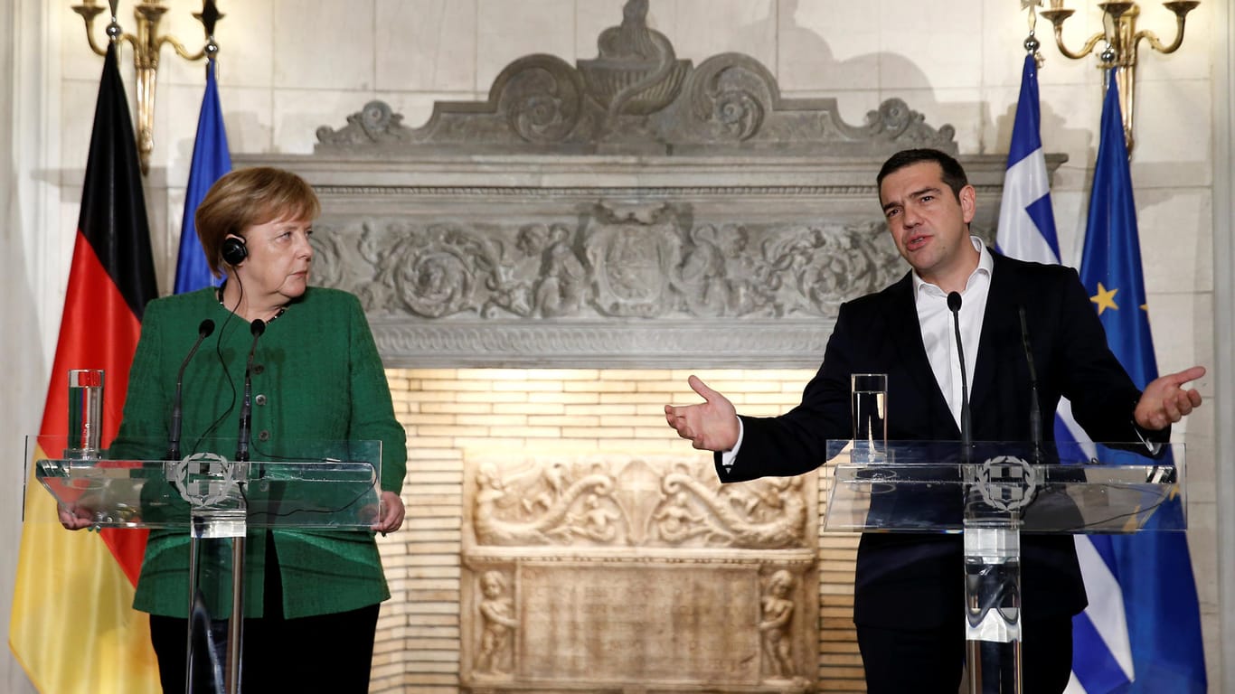 Angela Merkel und Alexis Tsipras: "Heute kommen Sie in ein völlig anderes Griechenland."