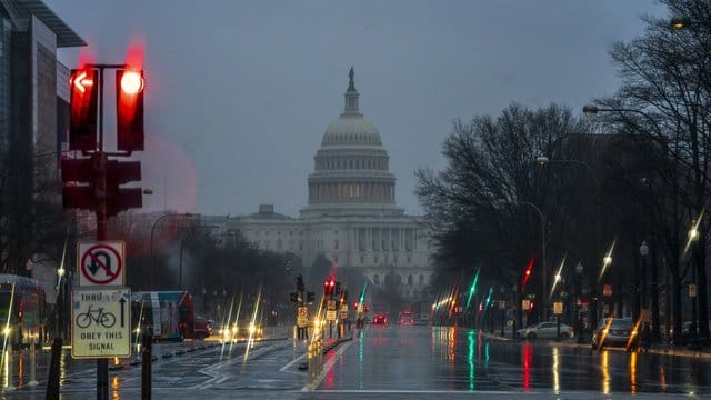 Blick auf das Kapitol in Washington. Blick auf das Kapitol in Washington.