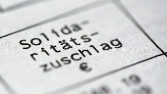 Ein Steuerbescheid mit dem Posten Solidaritätszuschlag. Ein Steuerbescheid mit dem Posten Solidaritätszuschlag.