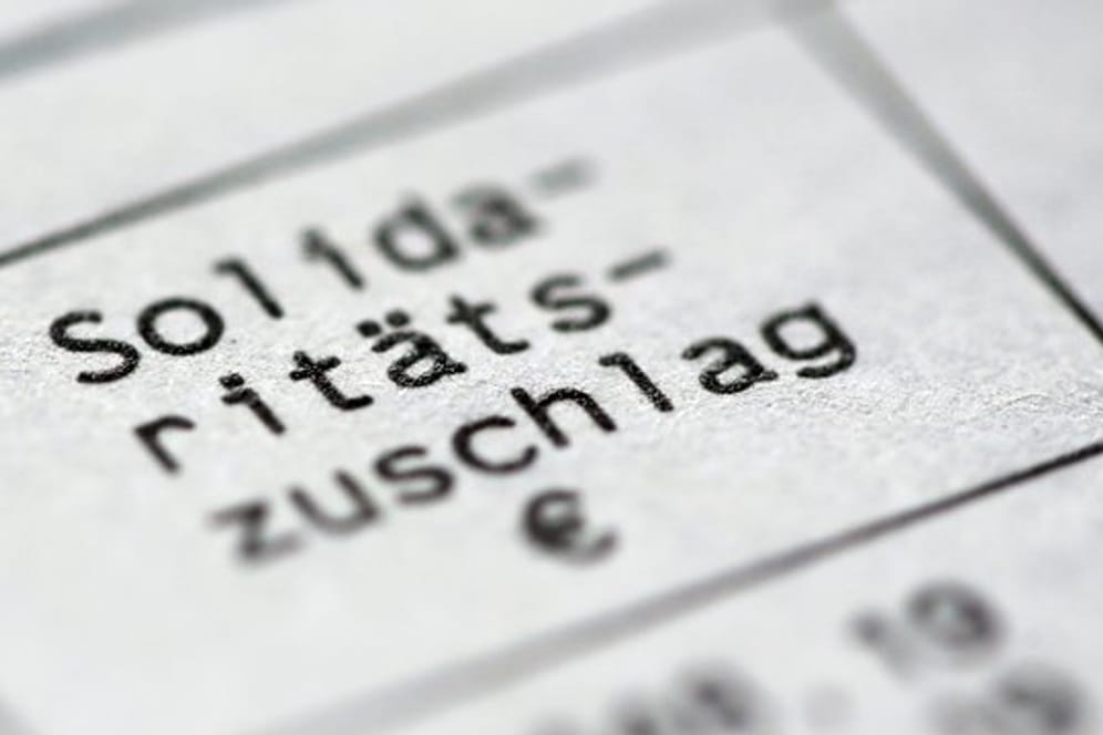 Ein Steuerbescheid mit dem Posten Solidaritätszuschlag.