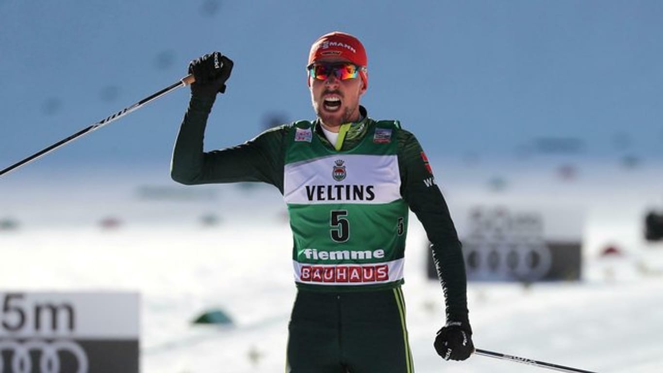 Johannes Rydzek wurde mit Vinzenz Geiger im Teamsprint Zweiter.