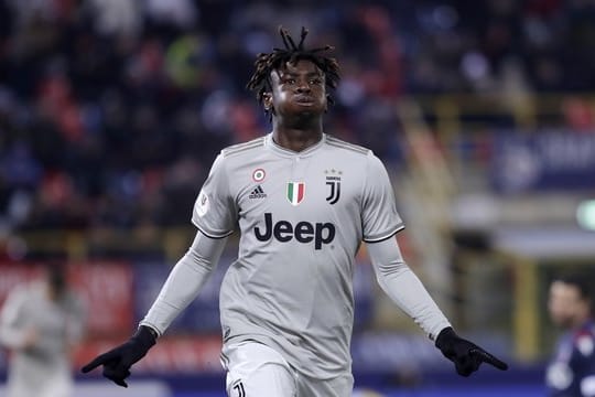 Juventus Moise Kean jubelt nach seinem Tor zum 2:0.