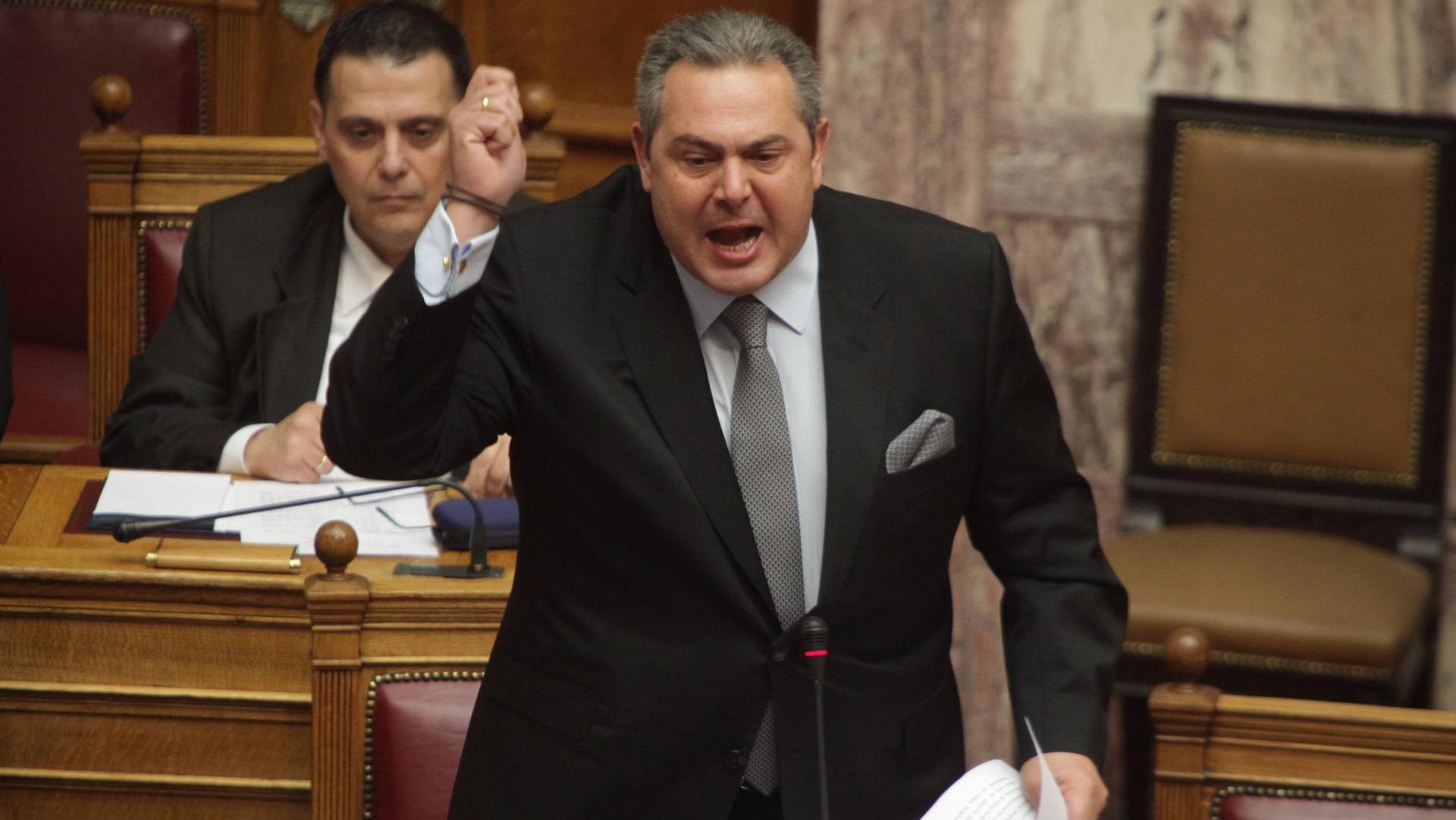 Panos Kammenos: Der griechische Verteidigungsminister gibt seinen Posten auf. Panos Kammenos: Der griechische Verteidigungsminister gibt seinen Posten auf.