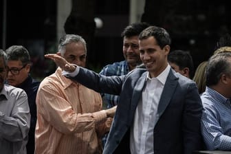 Juan Guaidó, Parlamentspräsident in Venezuela, während einer Demonstration in Caracas.