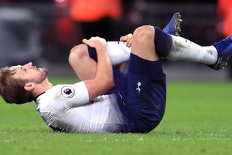 Tottenhams prominentester Akteur am Boden: Harry Kane verletzte sich im Spiel gegen Manchester United.