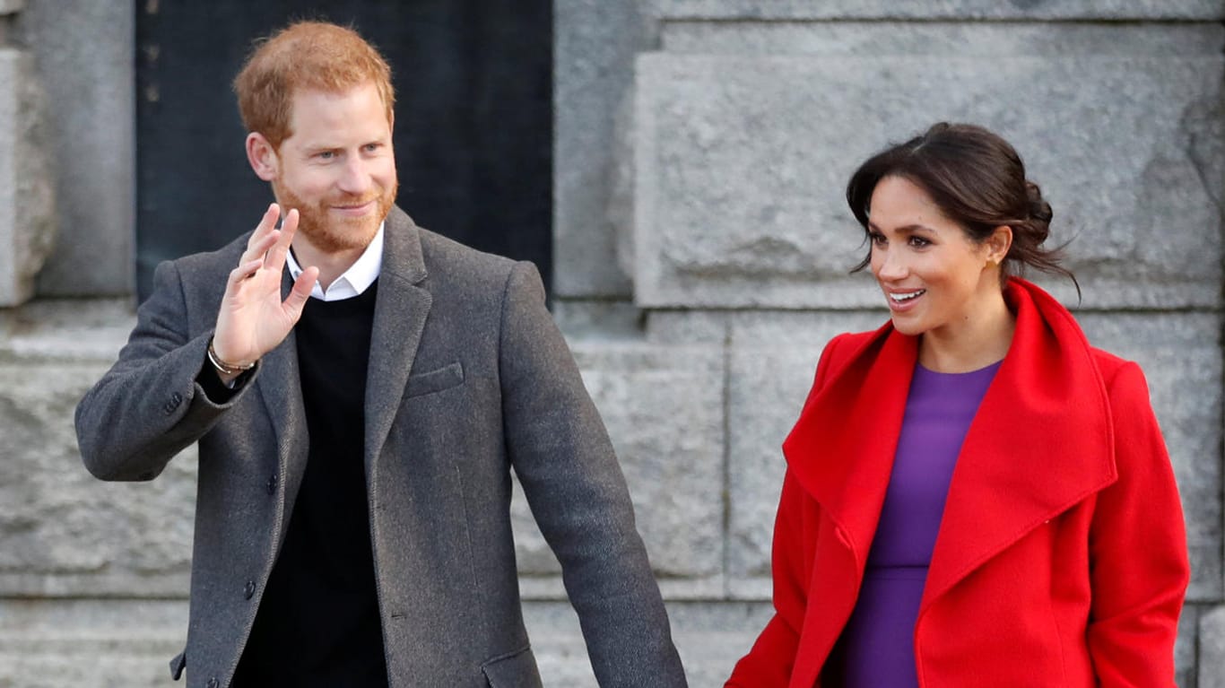Britain's Prince Harry and Meghan, Duchess of Sussex visit Birkenhead