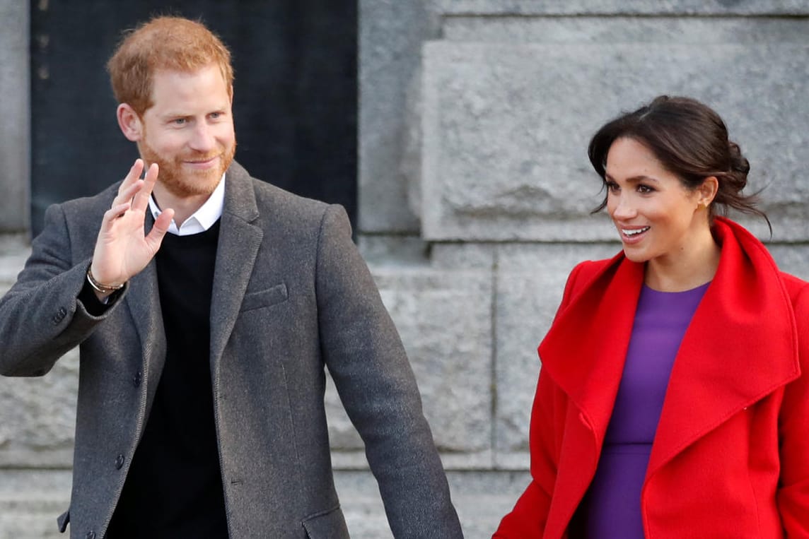 Britain's Prince Harry and Meghan, Duchess of Sussex visit Birkenhead