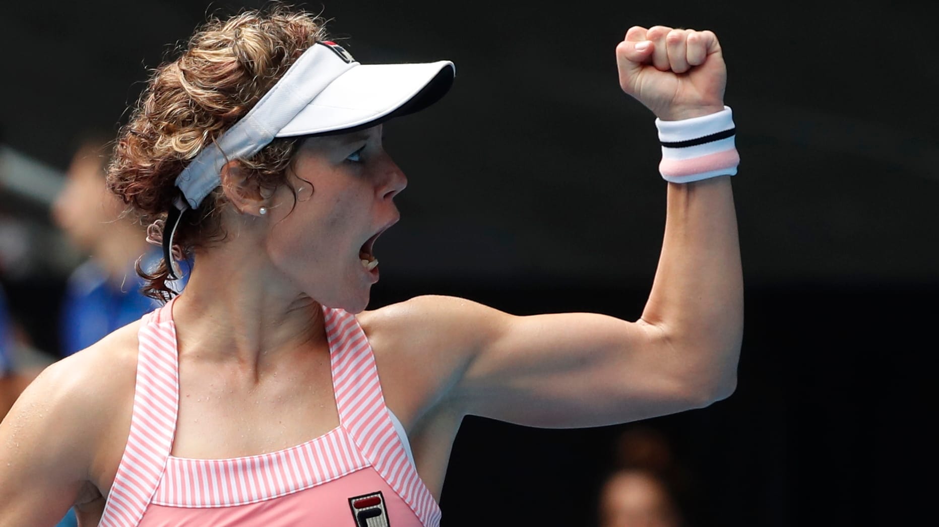 Geballte Faust: Laura Siegemund nach ihrem Erstrundensieg in Melbourne.