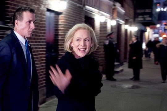 Kirsten Gillibrand, New Yorker Senatorin, nach einem Auftritt in der "The Late Show with Stephen Colbert".
