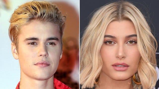 Justin Bieber (l) und Hailey Baldwin.