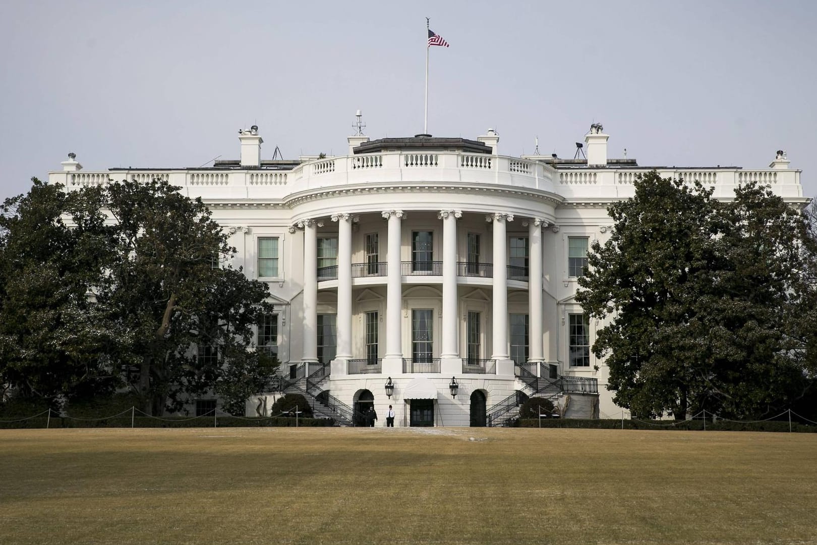 The White House as U S President Donald Trump travels to the U S Capitol for a congressional Gold