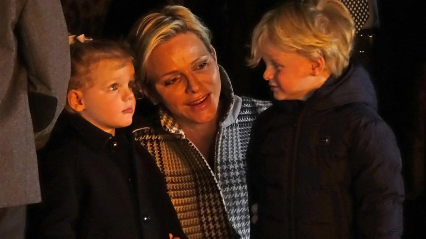 Fürstin Charlène mit ihren Kindern Gabriella und Jacques: Sie teilt regelmäßig Fotos der beiden.