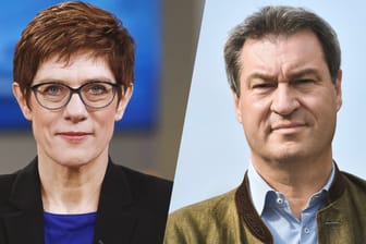 CDU-Chefin Annegret Kramp-Karrenbauer und der künftige CSU-Chef Markus Söder versuchen die Streitigkeiten der Unionsparteien in den letzten Jahren zu überwinden.