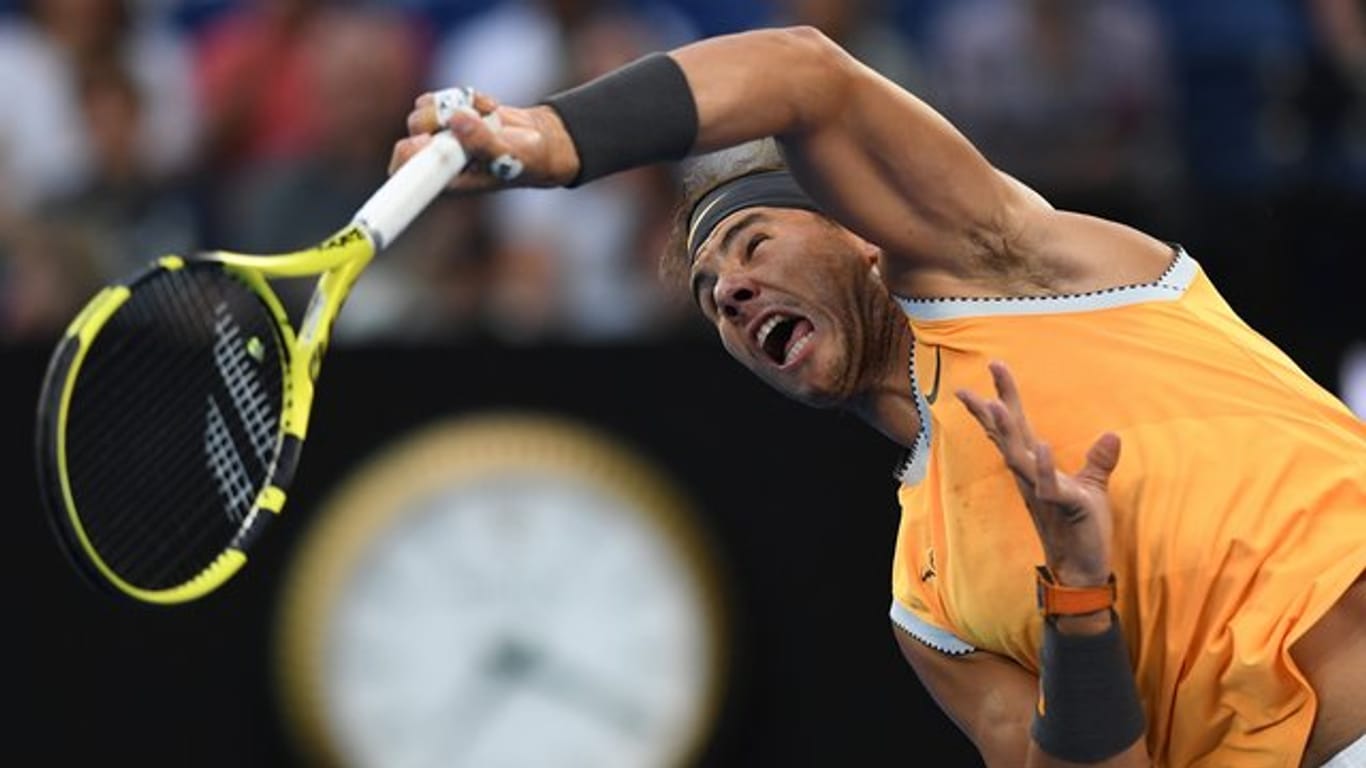 Zog mit einem Jubiläumssieg ins Achtelfinale der Australian Open ein: Rafael Nadal.