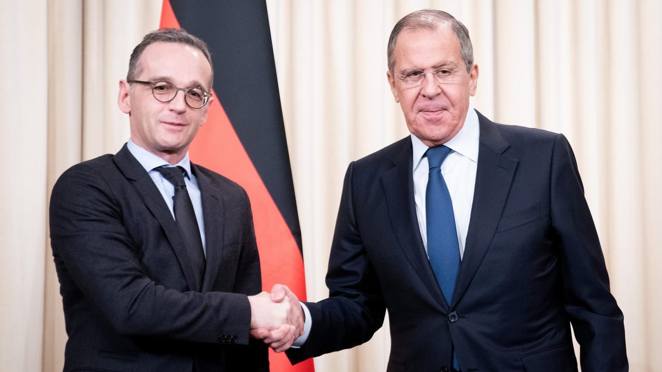 Heiko Maas und Sergej Lawrow in Moskau: Die Außenminister haben unter anderem über den Konflikt mit der Ukraine gesprochen.
