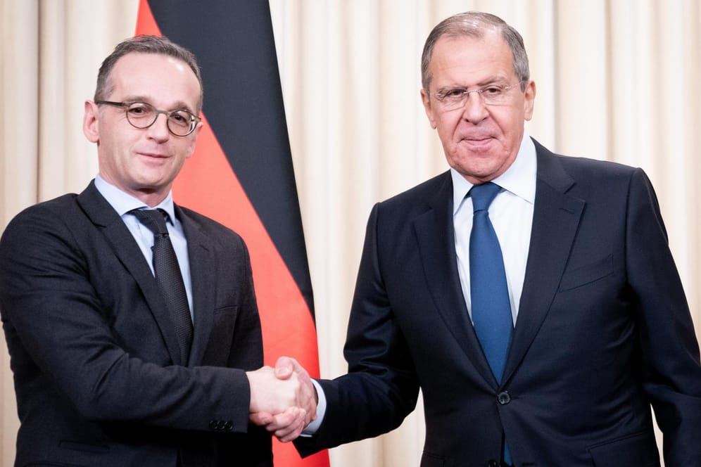 Heiko Maas und Sergej Lawrow in Moskau: Die Außenminister haben unter anderem über den Konflikt mit der Ukraine gesprochen.