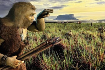 Grafische Darstellung von Neandertalern: Eine neue Studie belegt, dass die Verwandten des Homo sapiens ebenso gefährlich lebten wie unsere Vorfahren.