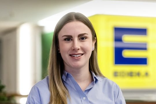 Antonia Hildebrandt macht bei der Edeka-Zentrale in Hamburg eine Ausbildung zur Kauffrau im Groß- und Außenhandel.