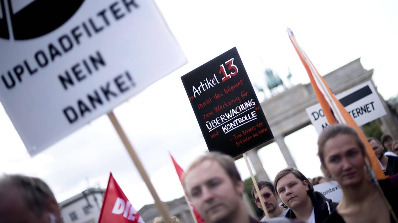 Demonstration gegen Artikel 13 der EU-Urheberrechtsreform: Der Widerstand gegen die geplanten Vorschriften wächst.