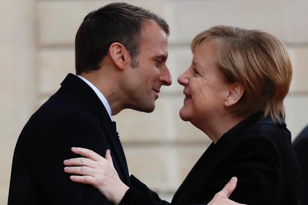 Emmanuel Macron und Angela Merkel: Zwei Karlspreisträger wollen mehr Integration.