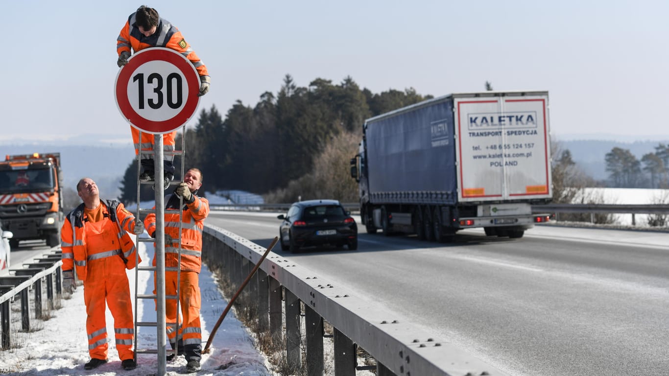 Tempolimit an der A81 am Hegaublick.