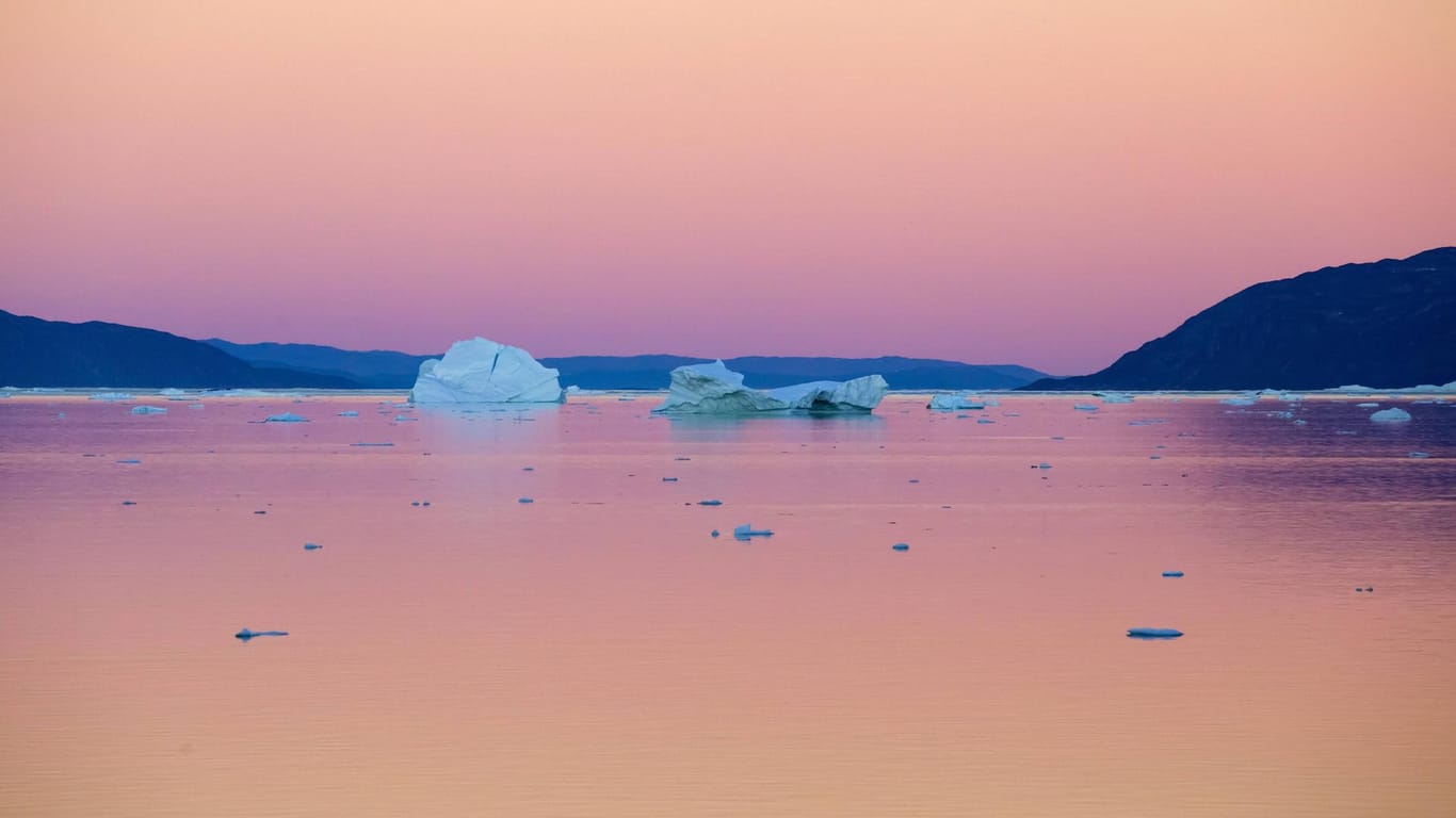 Eisberge vor Grönland: Die Eisschmelze in Grönland kann Auswirkungen auf das Klima in Europa haben.