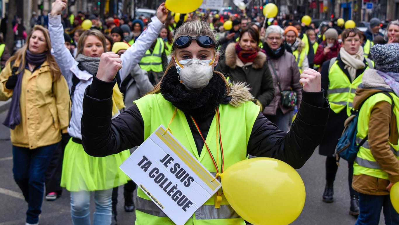 "Gelbwesten"-Protest in Paris: Die Bewegung stellt Kandidaten für die Europawahl im Mai auf.